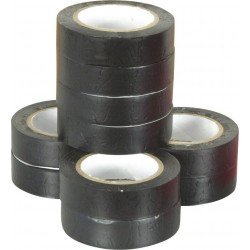 Adhesif noir pour isolant électrique - Lot de 10