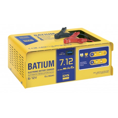 Chargeur de batterie 6/12V de 15 à 130 AH - Batium 7.12 GYS