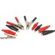 Pince crocodile gainée rouge et noire assortiment - coffret de 28 pcs