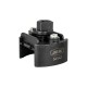 Extracteur de filtre à huile réglable 60–80 mm – Outil universel en acier Cr-V 1/2", finition oxyde noir pour filtres moteur