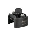 Extracteur de filtre à huile réglable 60–80 mm – Outil universel en acier Cr-V 1/2", finition oxyde noir pour filtres moteur