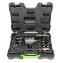 Coffret d’extraction pneumatique pour injecteurs diesel – 21 pièces avec adaptateurs filetés multi-tailles, compatible Bosch ETC
