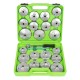 Jeu de clés pour filtres à huile en aluminium – Coffret 23 pièces multimarques Ø65 à Ø101 mm, compatible Toyota, VW, etc.