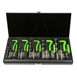 Kit d’inserts hélicoïdaux – 115 pièces M5 à M12, avec forets, tarauds, outils d’insertion