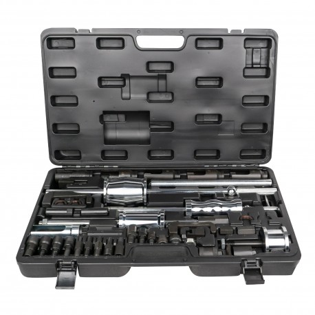 Coffret professionnel d’extraction d’injecteurs diesel – 39 pièces avec 3 marteaux à inertie