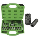 Coffret 17 pièces d’alésoirs pour sièges d’injecteurs – Nettoyage précis multimarques, coupes plates et angulaires, acier 35CrMo