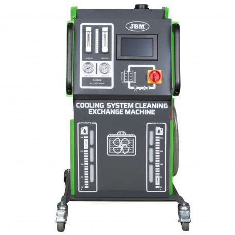 Machine de nettoyage pour système de refroidissement – 12V, 2 réservoirs 20 L, écran tactile 7", manomètres 0–2 bar