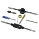 Kit de 58 tarauds et filières recouverts de titane – Métrique et NPT, avec porte-outils, jauges etc