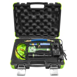 Kit de détection de fuites pour climatisation – 8 pièces, lampe UV 100 Lm, seringue, lunettes, adaptateurs