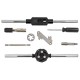 Kit complet de tarauds et filières métrique et pouce – 60 pièces avec jauges, tournevis et porte-outils