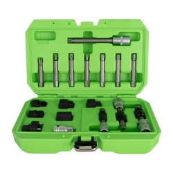 Coffret de démontage de poulies d’alternateurs – 18 pièces avec douilles Torx