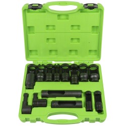 Coffret de 14 Douilles pour Capteurs Lambda et Sonde à Oxygène – Compatible Multimarque – Longueur Variable