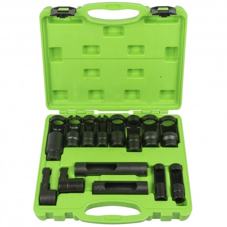 Coffret de 14 Douilles pour Capteurs Lambda et Sonde à Oxygène – Compatible Multimarque – Longueur Variable