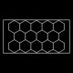 Ensemble de Plafonniers LED Hexagonaux Haute Luminosité – 615W, 83 640 lm, Cadre Aluminium – Atelier, Garage, 2435x4845mm