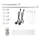 Ensemble de Plafonniers LED Hexagonaux Haute Luminosité – 615W, 83 640 lm, Cadre Aluminium – Atelier, Garage, 2435x4845mm