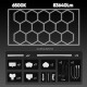 Ensemble de Plafonniers LED Hexagonaux Haute Luminosité – 615W, 83 640 lm, Cadre Aluminium – Atelier, Garage, 2435x4845mm