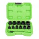 Coffret de 12 Douilles Twist 3/8" pour Extraction Facile d’Écrous Endommagés, Grippés ou Arrondis