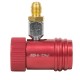 Adaptateur rapide R1234YF haute pression rouge pour gaz réfrigérant – Connexion sécurisée en laiton pour climatisation A/C
