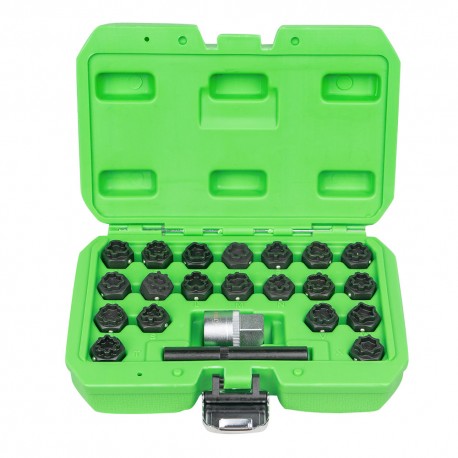 Coffret 22 pièces pour démontage de vis de sécurité de jantes Audi – compatible avec la majorité des modèles du groupe VW/Audi