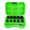 Coffret de 11 douilles twist 3/8" pour extraction d’écrous endommagés – tailles de 10 à 19 mm
