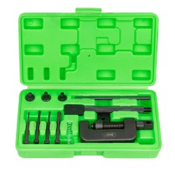 Kit d’outils pour rivetage et démontage des chaînes de motocyclette – 11 pièces avec pointes de 2,2 à 3,8 mm