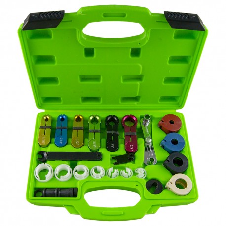 Kit de déconnexion pour conduites de climatisation et carburant – 21 pièces avec colliers et bloqueurs
