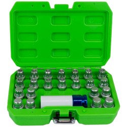 Coffret complet de 23 douilles pour vis de sécurité VW – Compatible antivols jantes VAG, carré 1/2"