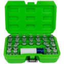 Coffret complet de 23 douilles pour vis de sécurité VW – Compatible antivols jantes VAG, carré 1/2"