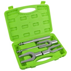 Coffret d'extraction de rotules 5 pièces avec fourches CrV et manches interchangeables – usage manuel ou pneumatique