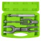 Coffret d'extraction de rotules 5 pièces avec fourches CrV et manches interchangeables – usage manuel ou pneumatique
