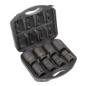 Trousse à outils de nettoyage de moyeu 14 pièces – Meules abrasives Ø40mm avec adaptateur 1/2" pour perceuse ou visseuse