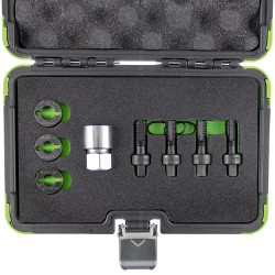 Kit de réparation de filetage de goujons de roue M12 et M14 – 8 pièces avec tarauds et filières, pour remise en état rapide