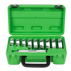 Kit de démontage d’axes et rondelles, 10 pièces avec disques Ø39,5 à 81 mm, pour roulements et joints, en coffret pratique