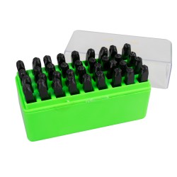 Coffret de marquage 36 pièces lettres A-Z et chiffres 0-9 à frapper – hauteur 5 mm (3/16") pour métal, bois, plastique