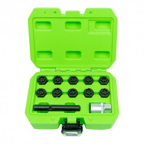 Coffret de 12 embouts antivol pour vis de sécurité Mercedes – compatible Classe A, B, C, E, GLK, SL, etc.
