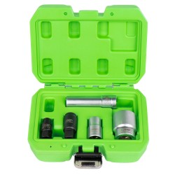Coffret de 5 douilles pour bombe injecteur – entraînement 1/2" et 1/4", idéal pour injecteurs diesel