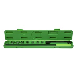 Jeu de clés universelles pour blocage de poulies – 9 pièces avec leviers 230/585 mm et embouts carrés 1/2" et 3/8"
