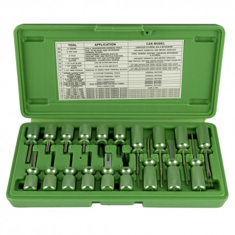 Coffret de 19 extracteurs de terminaux pour applications automobiles et électroniques – outils de précision durables