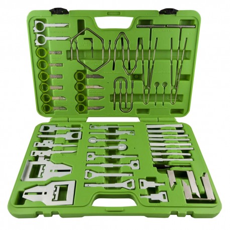 Kit complet 52 pièces pour extraction de systèmes audio, navigation et panneaux intérieurs sans endommagement