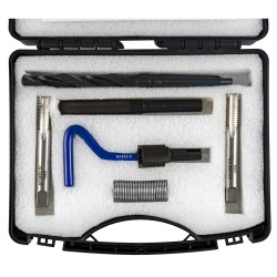 Kit complet d’inserts filetés hélicoïdaux M18x2,5 avec accessoires pour réparation filetages abîmés
