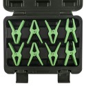 Kit de 8 pinces plates avec fixateur pour le blocage de tuyaux flexibles – Ø 8, 10, 13 mm