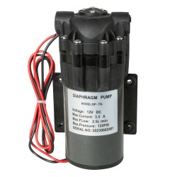Pompe à membrane 12V DC, débit 2,5 L/min, 125 PSI – Compatible machine nettoyage ref. 54368