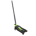 Cric hydraulique 3T avec levier d’élévation – Hauteur 100 à 533 mm, roues nylon, protection caoutchouc, conforme EN1494
