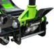 Cric hydraulique 3T avec levier d’élévation – Hauteur 100 à 533 mm, roues nylon, protection caoutchouc, conforme EN1494