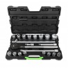 Coffret de 21 outils professionnels 3/4" avec douilles hexagonales de 19 à 50 mm – Cliquet, rallonges et finition zinguée