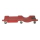 Chariot de visite monobloc PVC 6 roues pivotantes avec repose-tête – Capacité 110 kg – Dimensions 1016 x 483 x 129 mm