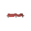 Chariot de visite monobloc PVC 6 roues pivotantes avec repose-tête – Capacité 110 kg – Dimensions 1016 x 483 x 129 mm