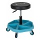 Tabouret d’atelier réglable à vérin pneumatique – charge 150 kg – assise épaisse Ø 350 mm avec porte-outils intégré