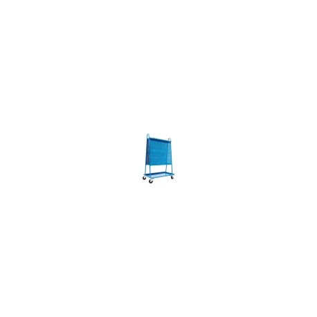 Chariot porte-outils mobile 1000x580x1600mm avec 2 panneaux perforés pour rangement d’atelier
