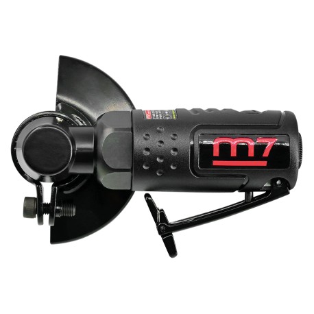 Mini disqueuse pneumatique Ø 75 mm – Ultra compacte 129 mm – Moteur 0,3 CV – Sécurité intégrée – Échappement arrière